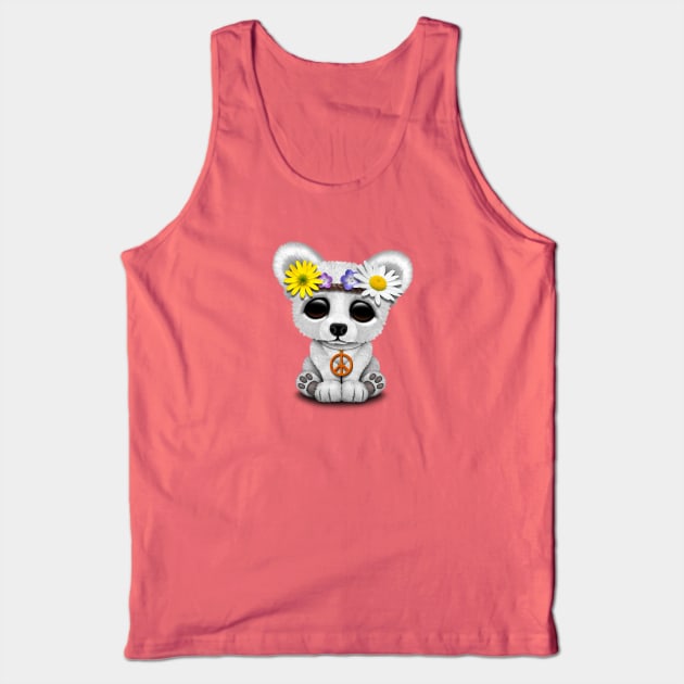 Cute Baby Polar Bear Cub Hippie Tank Top by jeffbartels